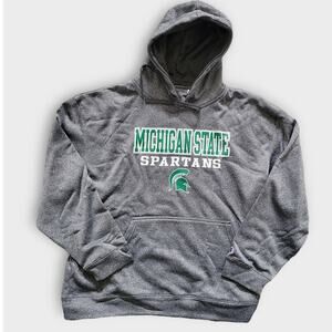 Champion Michigan State Spartans Heathered Dark Gray Hoodie Men Sz XL